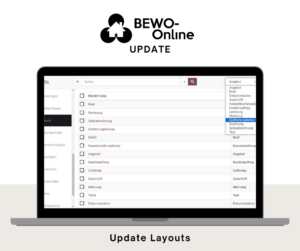 BEWO-Online Software Update Layoutfunktionen