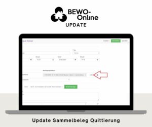 BEWO-Online Software-Update Sammelbeleg Quittierungen